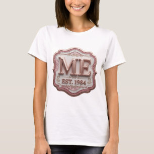 T-shirt Or tendance en or ME ÉTABLI EN 1984 Design