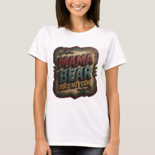 T-shirt Or vif MAMAN OURS S'EN FOUT