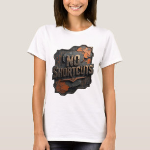 T-shirt Or Witty Gold AUCUN RACCOURCI Texte en 3D