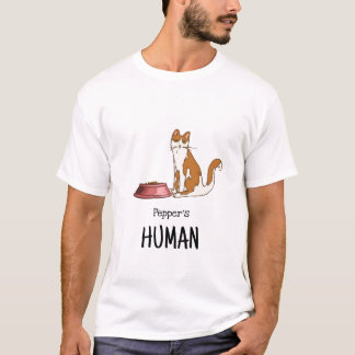 T-shirt Orange and White Cat Shirt
