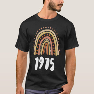 T-shirt Orange Arc-En-Ciel Année De Naissance 1975 Anniver