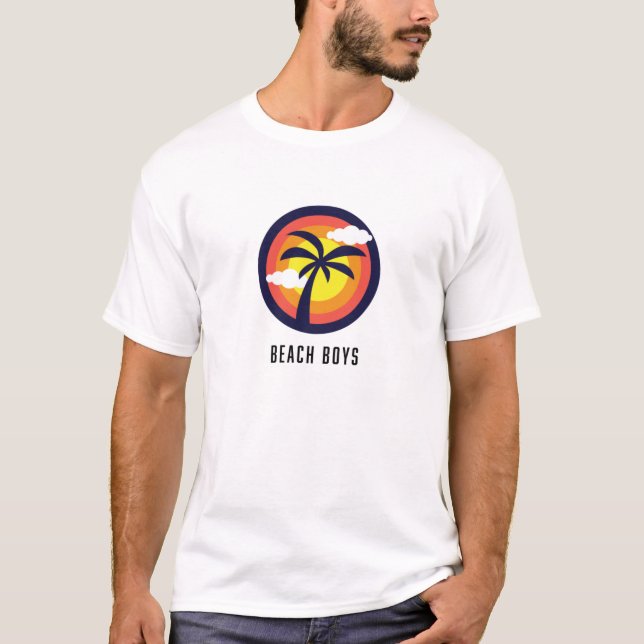 T-shirt Orange Beach Boys  (Devant)