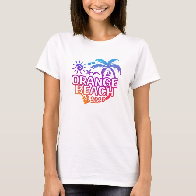 T-shirt Orange Beach, Orange Beach Vacation, 2025 (Devant)