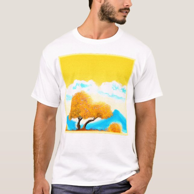 T-shirt "Orange Coloured Nature" Belle Photo. Commandez dè (Devant)