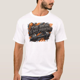 T-shirt Orange Cool LE FER EST MON AMI Création de Texte