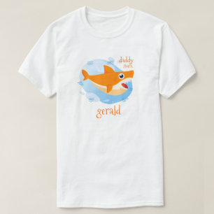 T-shirt Orange Daddy Shark