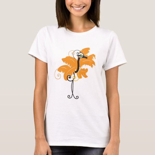 T-shirt orange d'autruche (Devant)
