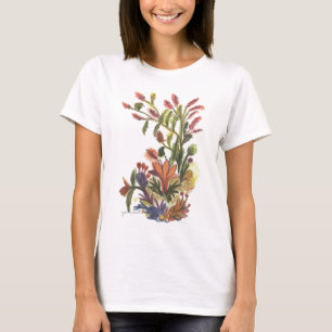 T-shirt orange de fleur