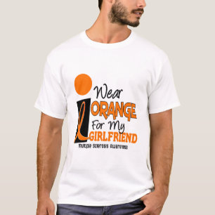T-shirt Orange de milliseconde de sclérose en plaques pour