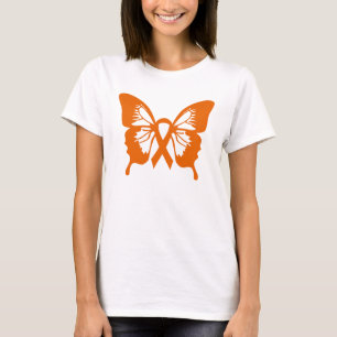 T-shirt orange de papillon de leucémie