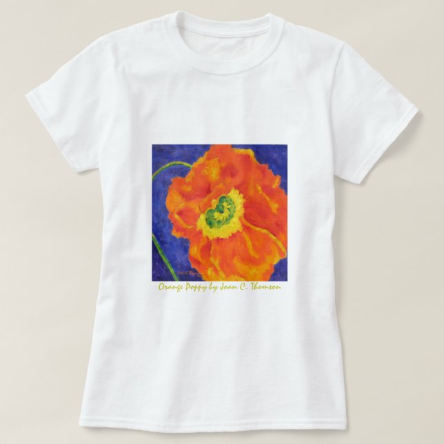 T-shirt orange de pavot (Design devant)