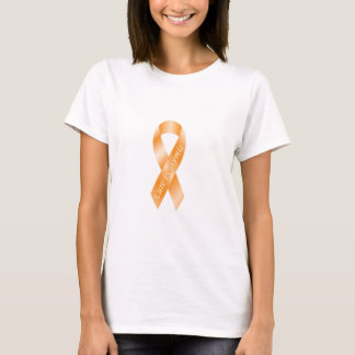 T-shirt orange de ruban de leucémie de traitement