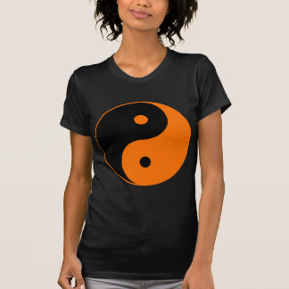 T-shirt Orange de Taijitu de Chinois de signe de Taoism de