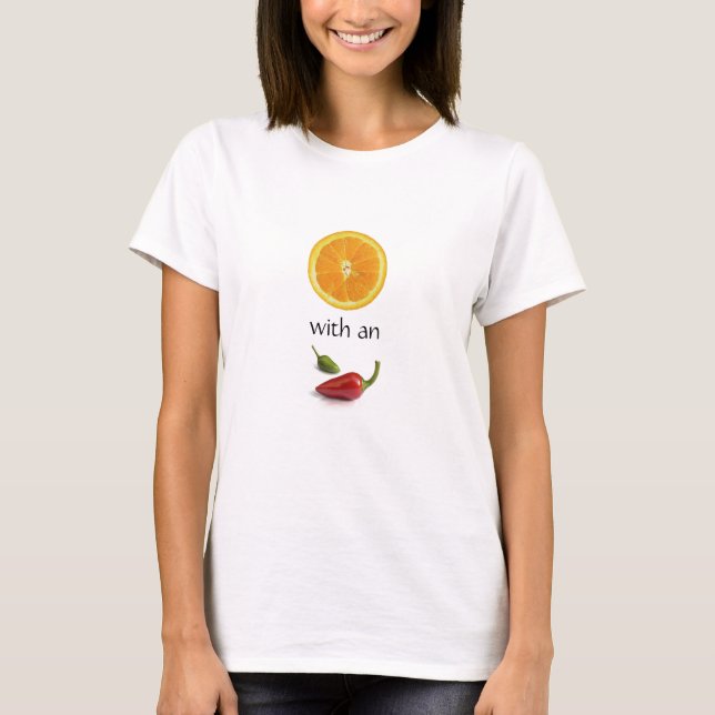 T-shirt Orange douce et piment (Devant)