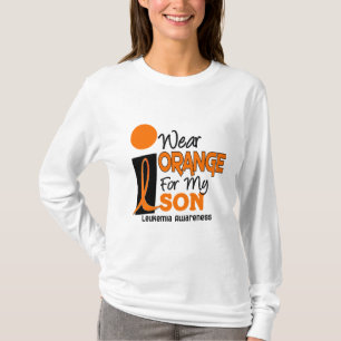 T-shirt ORANGE d'USAGE de la leucémie I POUR MON FILS 9