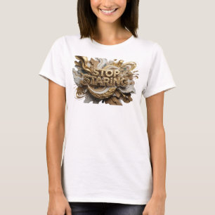 T-shirt Orange ÉBLISSANT Arrête de Zoner Art Porter