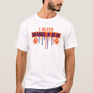 T-shirt Orange et bleu de soutirage