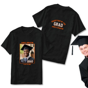 T-shirt Orange Fière Papa - Diplôme photo