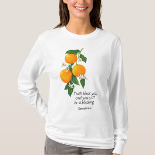T-shirt Orange Fruit Genèse 12:2