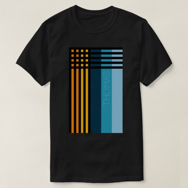 T-shirt Orange Jaune Bleu Bleu Bleu Bleu Bleu Bleu Bleu Bl (Design devant)