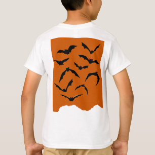 T-shirt Orange & Noir Éffrayant Moderne Joyeux Halloween E