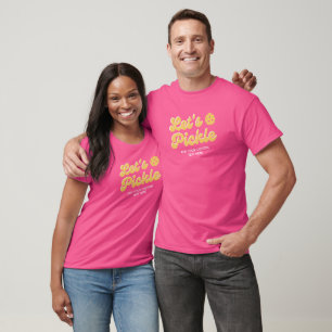 T-shirt Orange Pickleball Pickle Texte personnalisé