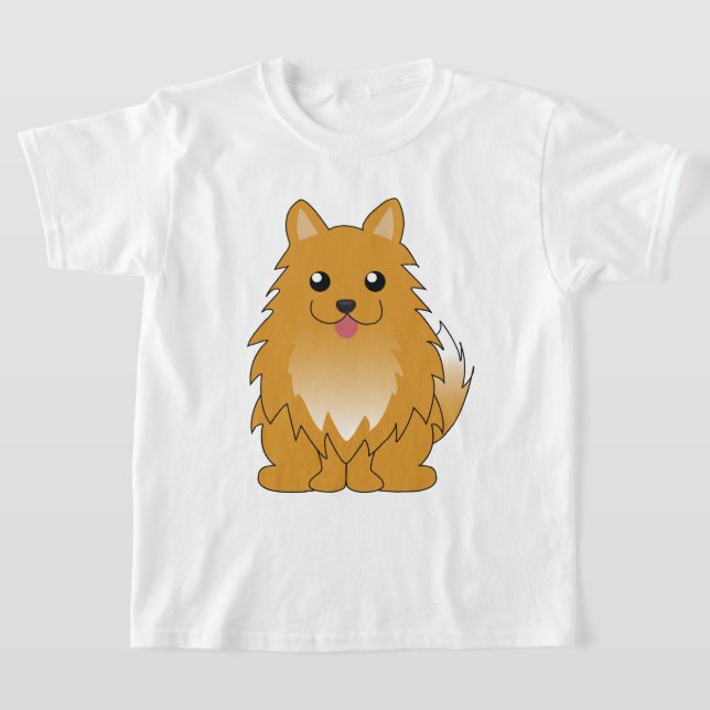 T-shirt Orange Pomeranian (Poser)