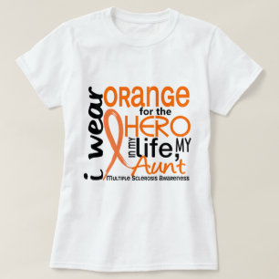 T-shirt Orange pour la sclérose en plaques de la tante