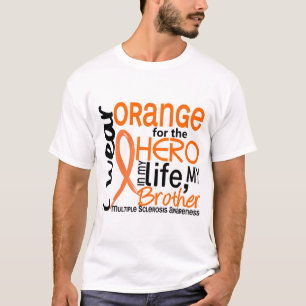 T-shirt Orange pour la sclérose en plaques de milliseconde