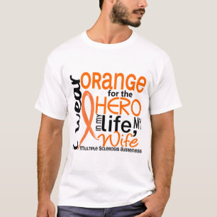 T-shirt Orange pour la sclérose en plaques de milliseconde