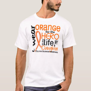 T-shirt Orange pour la sclérose en plaques de milliseconde