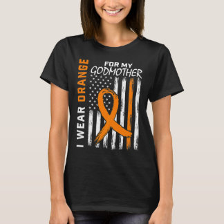 T-shirt Orange Pour Mon Dieu Mère Godmère Leukemia Lauren