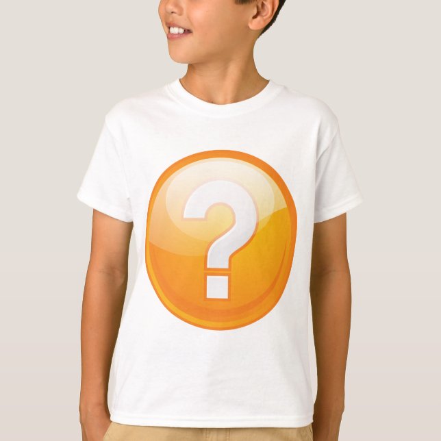 T-shirt Orange Question Mark Bold Modern Symbol (Devant)