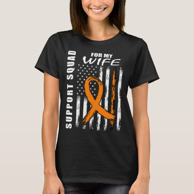 T-shirt Orange Ribbon Femme Leucémie Sensibilisation États (Devant)
