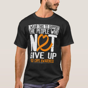 T-shirt Orange Ribbon Pas Abandonner Survivante Rsd Crps D