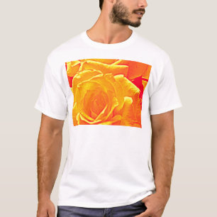 T-shirt orange rose fluorescent