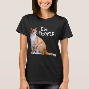 T-shirt Orange Tabcat Drôle Chat Drôle Dit Ew