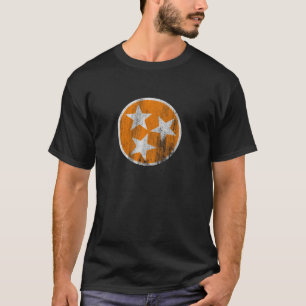 T-shirt Orange Tennessee Drapeau Bénévolat État Tri Étoile