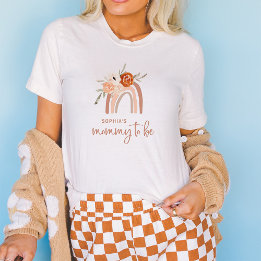 T-shirt Orange Terracotta Boho | Maman doit être arc-en-ci