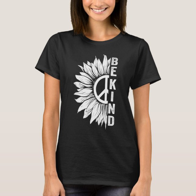 T-shirt Orange Unity Day Anti Bullying Be Kind Sunflower P (Devant)