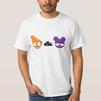 T-shirt orangey et chemise pourpre de logo