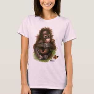 T-shirt Orangutan Baby and Butterfly