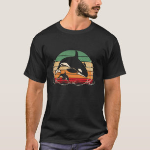 T-shirt Orca Famille Vintage Retro Art, Famille de tueuses