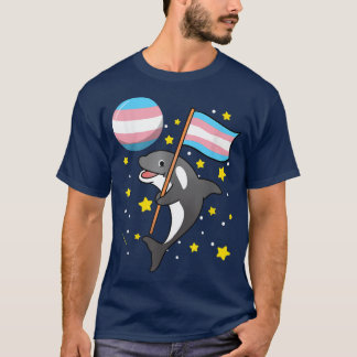 T-shirt Orca In Space Trans Pride