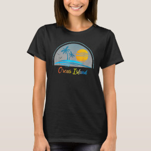 T-shirt Orca Island Wa Washington Souvenir Palm Tree Surfe