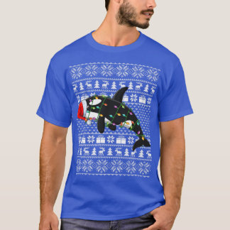 T-shirt Orca Killer Whale Lover Santa Hat Ugly Orca Christ