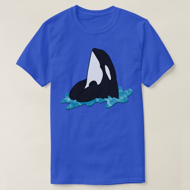 T-shirt Orca Killer Whale Motif bleu (Design devant)