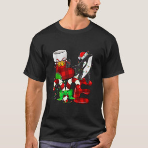 T-shirt Orca Lover Noël Orca Portant le chapeau du Père No