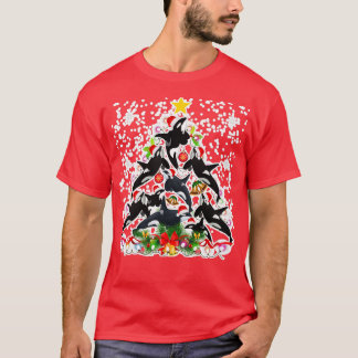 T-shirt Orca Tueur Baleine Arbre de Noël Orca
