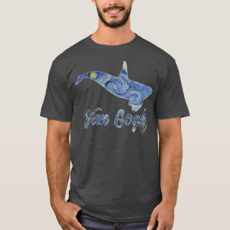 T-shirt Orca Van Gogh Starry Night Art Van Gogh Peinture W